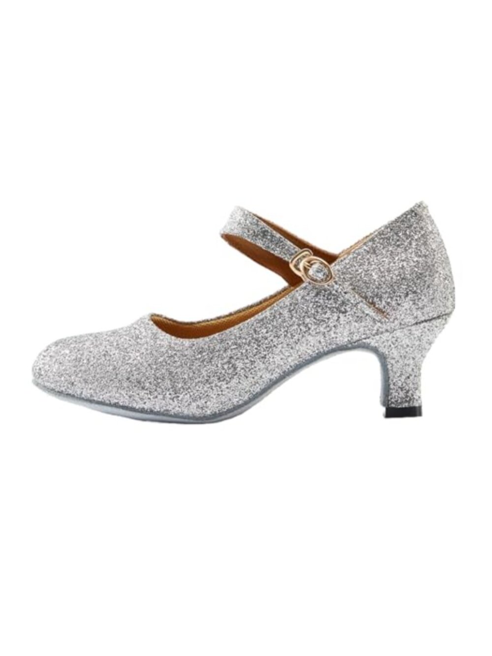 Women's Glitter Ballroom Dance Shoes Suede Sole 2in Heel